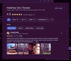 hadimba devi temple reviews