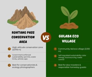 rohtang pass vs. gulaba eco village