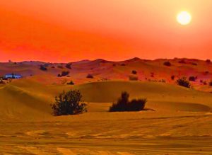 Sunset-Sunrise Points at Sand Dunes
