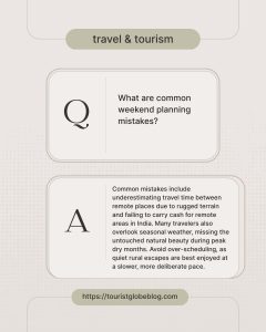 What are common weekend planning mistakes