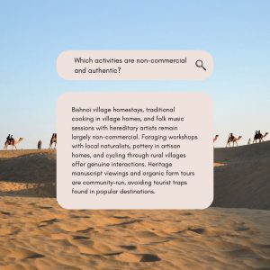 Which activities are non-commercial and authentic